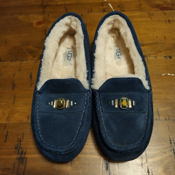 UGG Shoes - UGG " Ansley Chunky Crystal water resistant suede moccasin.